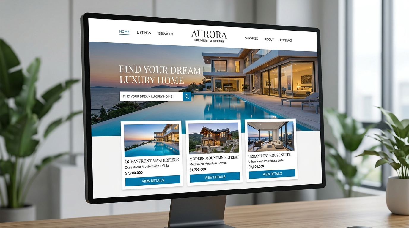 Aura Luxury Real Estate Website Design